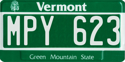 VT license plate MPY623
