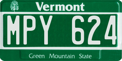 VT license plate MPY624
