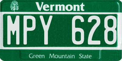 VT license plate MPY628