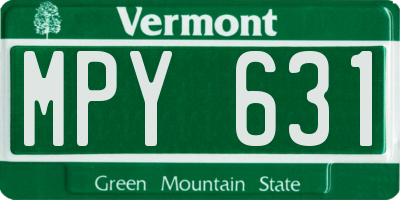VT license plate MPY631