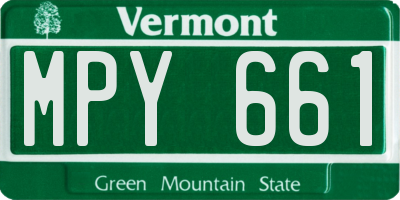 VT license plate MPY661