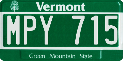 VT license plate MPY715