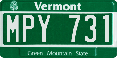 VT license plate MPY731