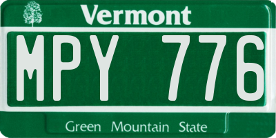 VT license plate MPY776
