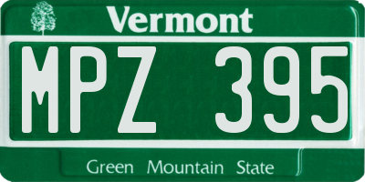 VT license plate MPZ395