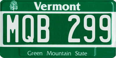 VT license plate MQB299
