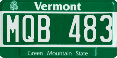VT license plate MQB483