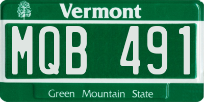 VT license plate MQB491