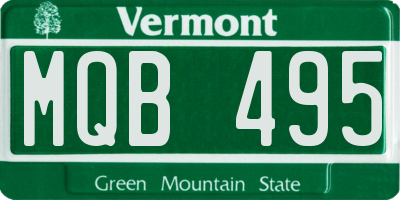 VT license plate MQB495