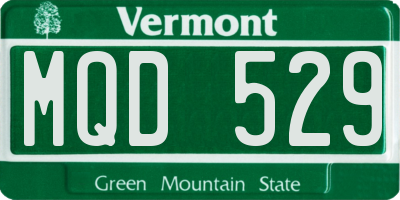 VT license plate MQD529