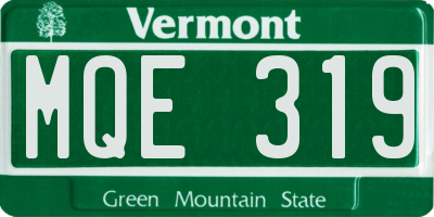 VT license plate MQE319