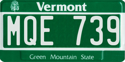 VT license plate MQE739