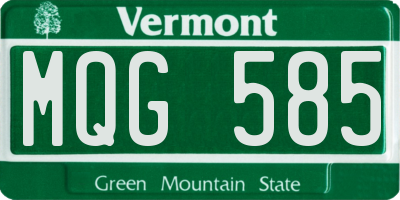 VT license plate MQG585