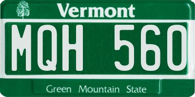 VT license plate MQH560