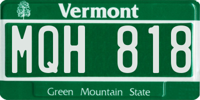 VT license plate MQH818