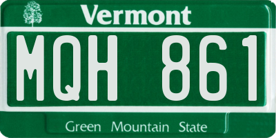 VT license plate MQH861