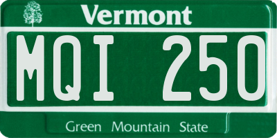 VT license plate MQI250