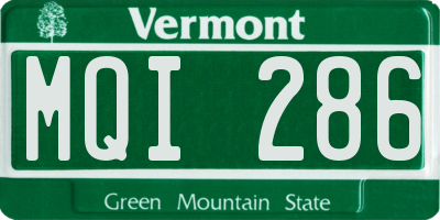 VT license plate MQI286