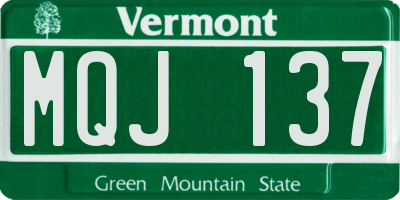 VT license plate MQJ137