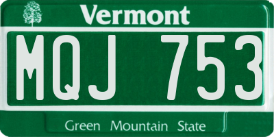 VT license plate MQJ753