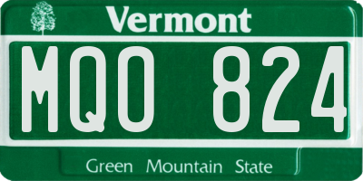 VT license plate MQO824