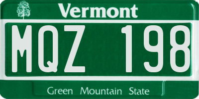 VT license plate MQZ198
