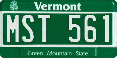 VT license plate MST561