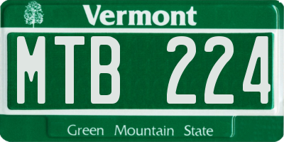 VT license plate MTB224