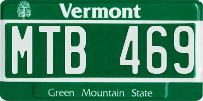 VT license plate MTB469