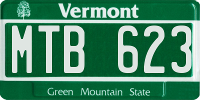VT license plate MTB623