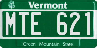 VT license plate MTE621