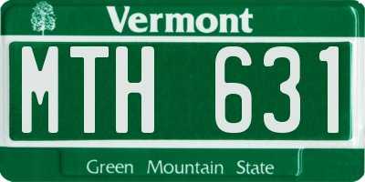 VT license plate MTH631
