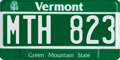 VT license plate MTH823