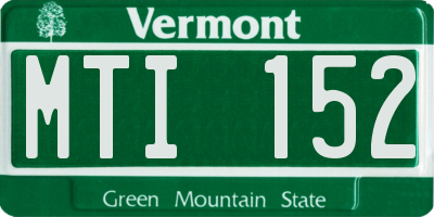 VT license plate MTI152