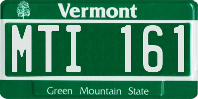VT license plate MTI161