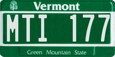 VT license plate MTI177