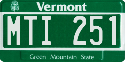 VT license plate MTI251