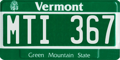 VT license plate MTI367