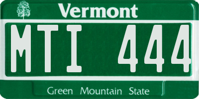 VT license plate MTI444
