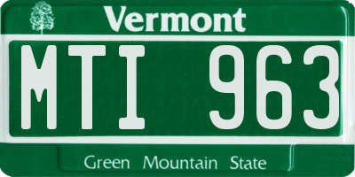 VT license plate MTI963