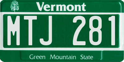 VT license plate MTJ281
