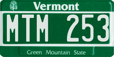 VT license plate MTM253