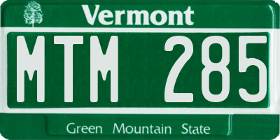 VT license plate MTM285