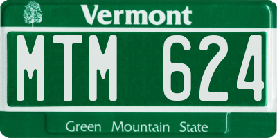 VT license plate MTM624