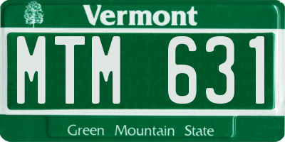 VT license plate MTM631