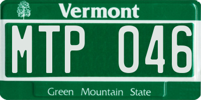 VT license plate MTP046