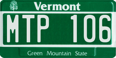 VT license plate MTP106