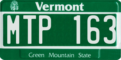 VT license plate MTP163
