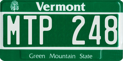 VT license plate MTP248