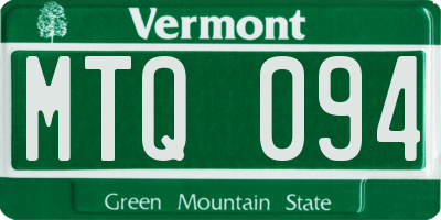 VT license plate MTQ094
